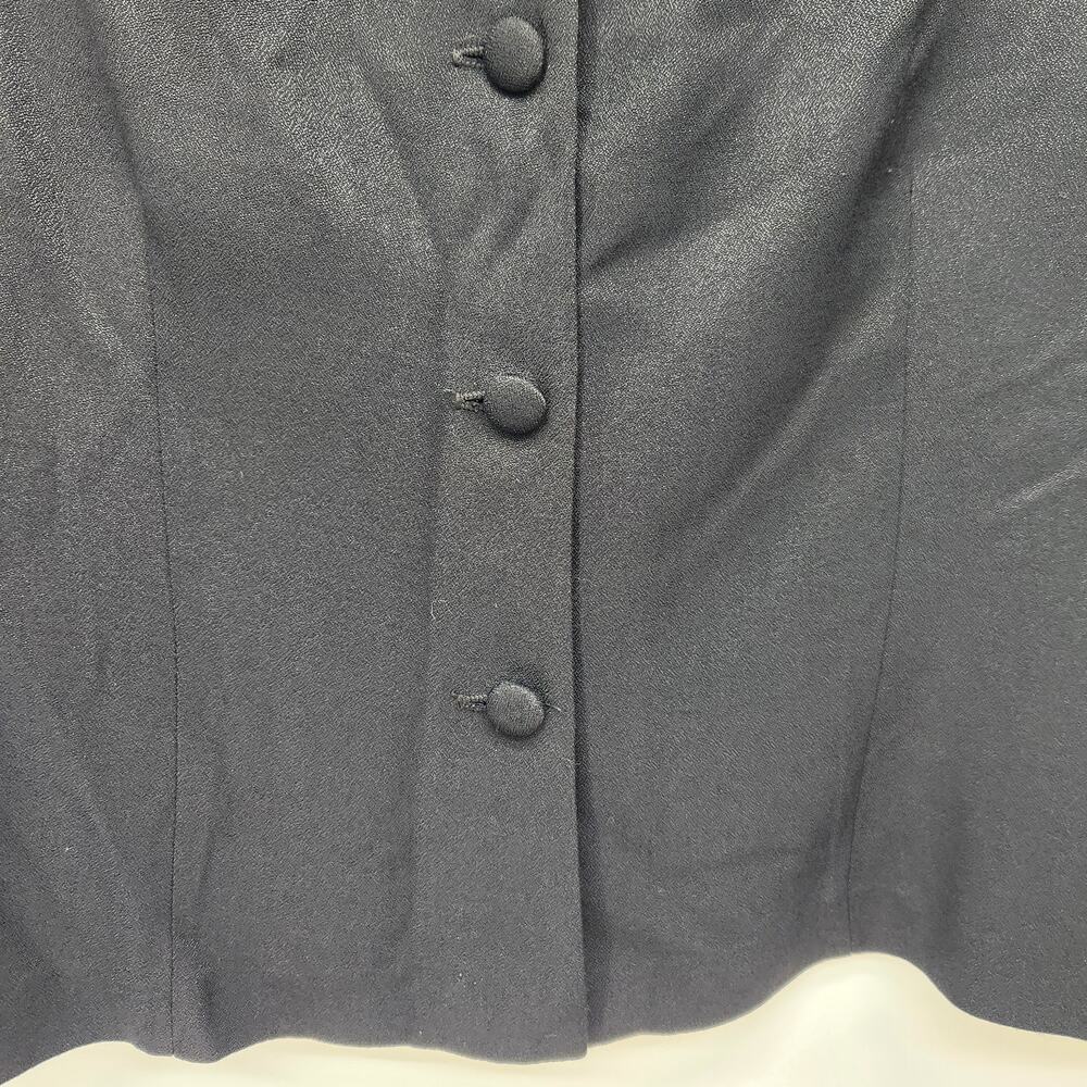 VTG. Jason Matthews Black‎ Floral Embroidered Sleeveless Blouse Women's L - Picture 6 of 7